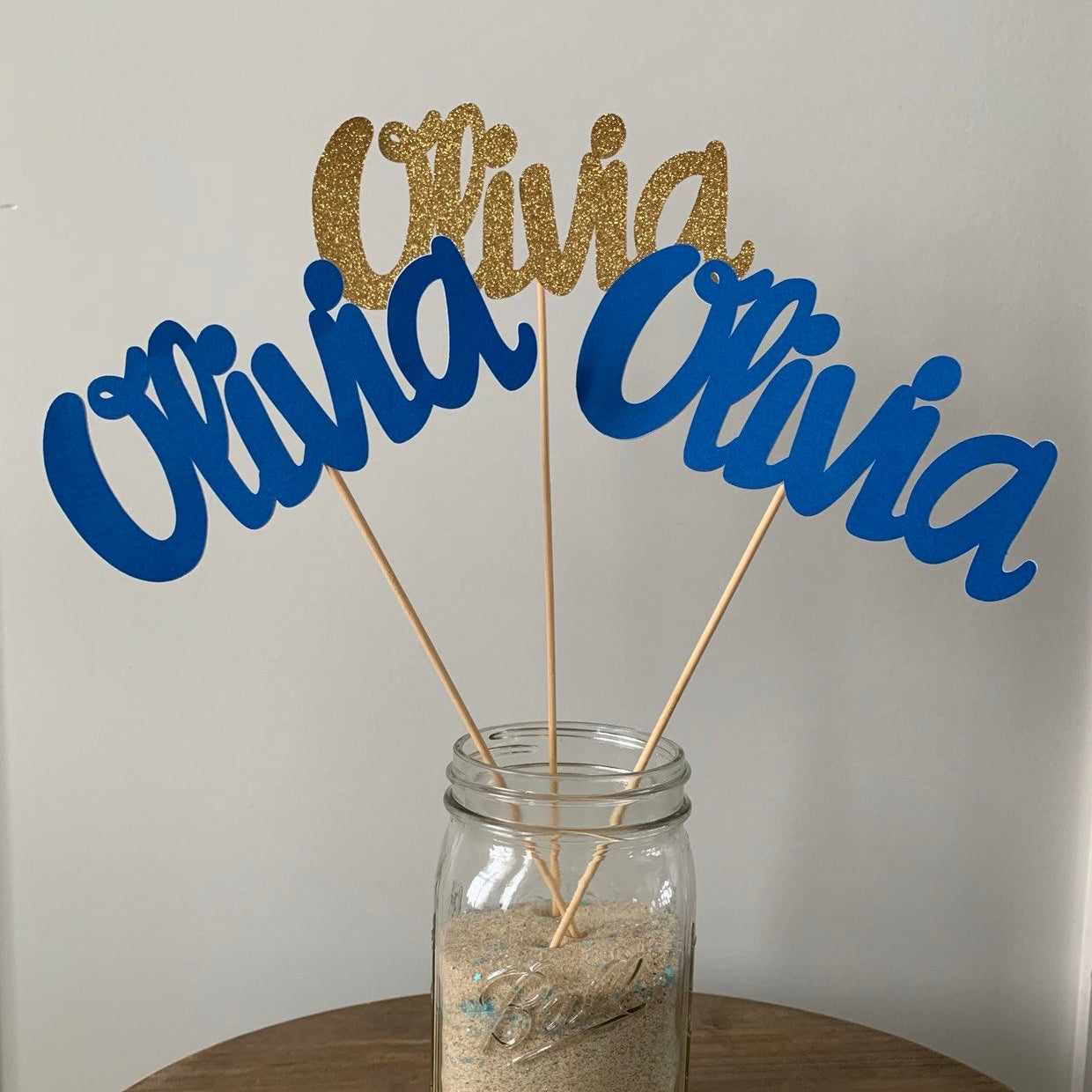 Personalized Name Centerpiece Sticks: Party Decorations - 3 Pack