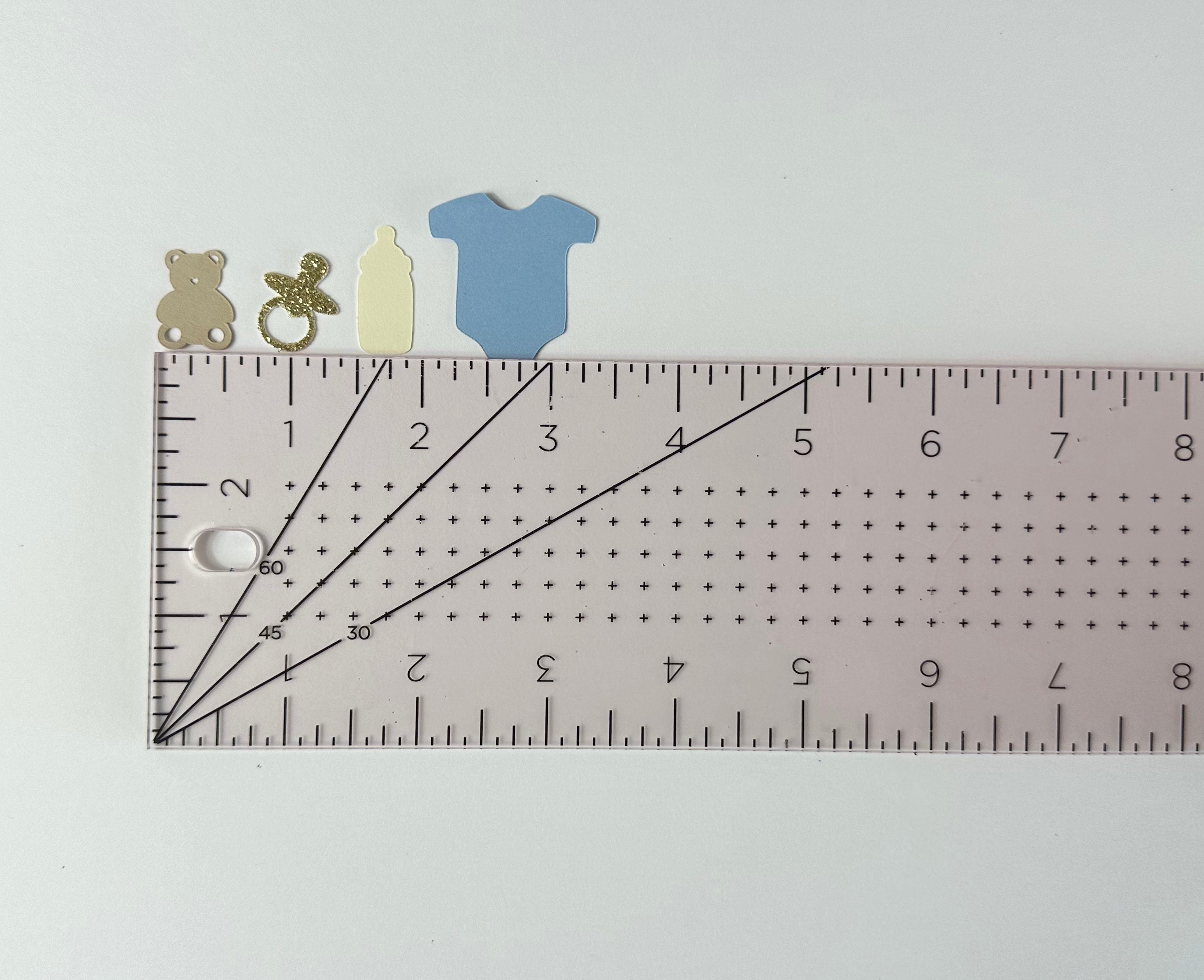 Bear Baby Shower Confetti: Blue Onesies, Gold Pacifiers - 120 Piece